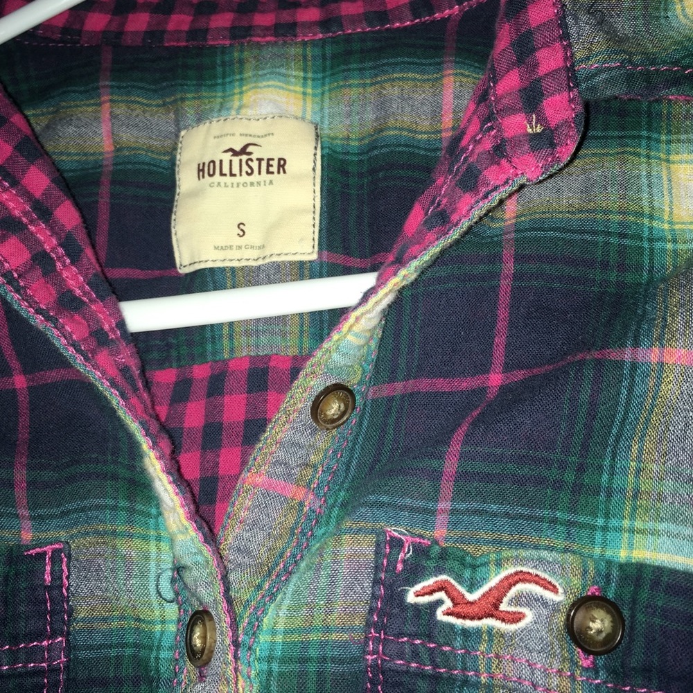 Green and pink flannel